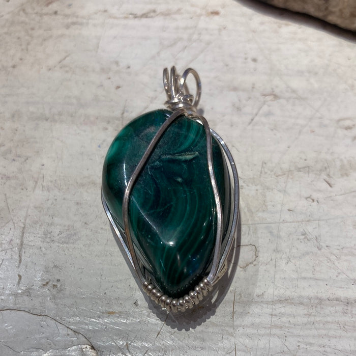 Malachite pendent