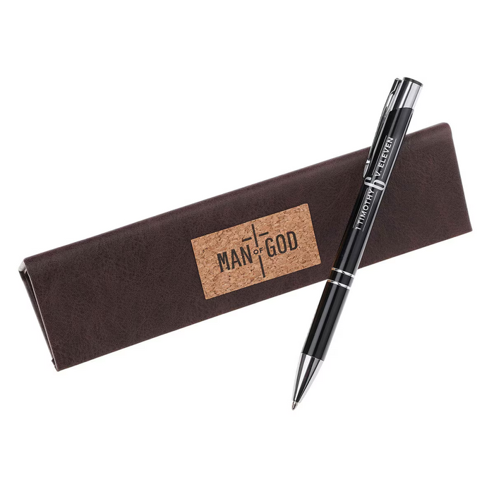 Man of God Pen in Faux Leather Case