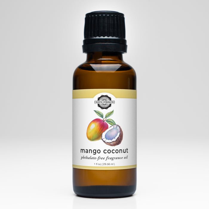 Rustic Strength - Phthalate-Free Fragrance Oil | 1oz Amber Glass Vial | Mango Coconut