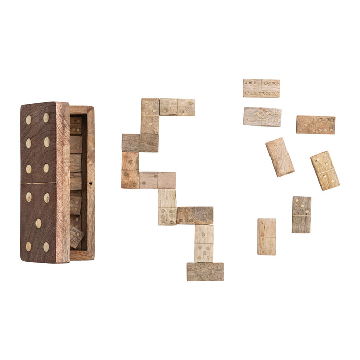 Mango Wood Dominoes Set