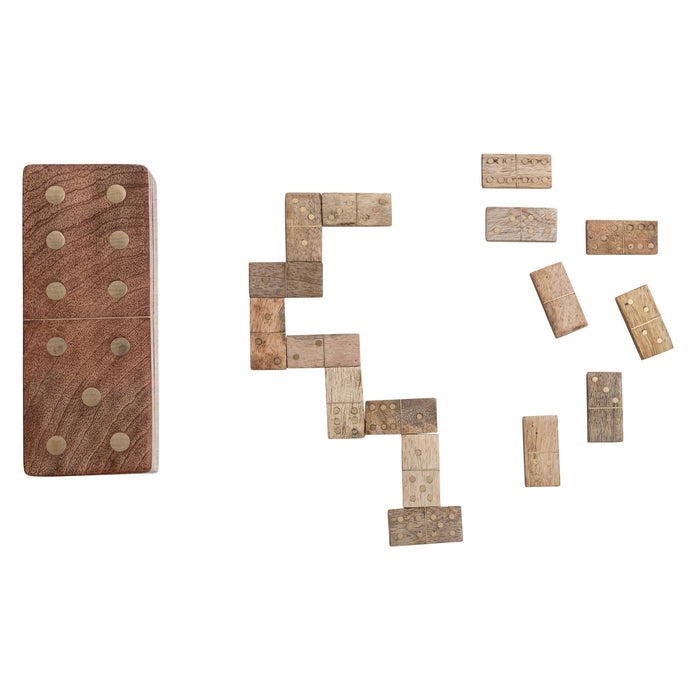 Mango Wood Dominoes Set