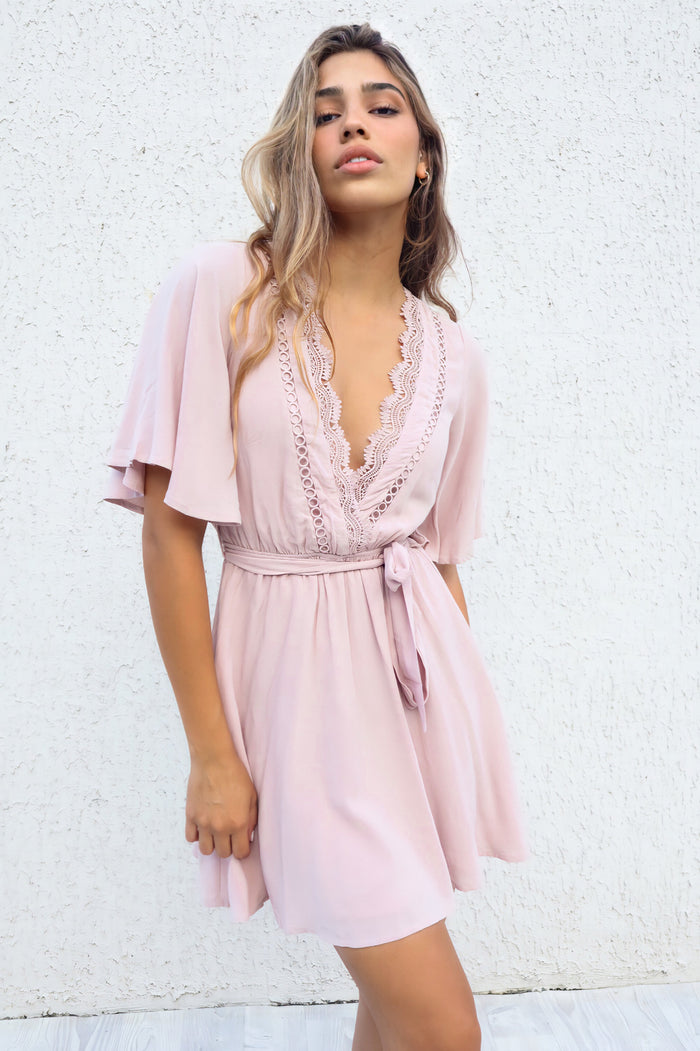 Maple Dress - Mocha Pink - Runway Goddess