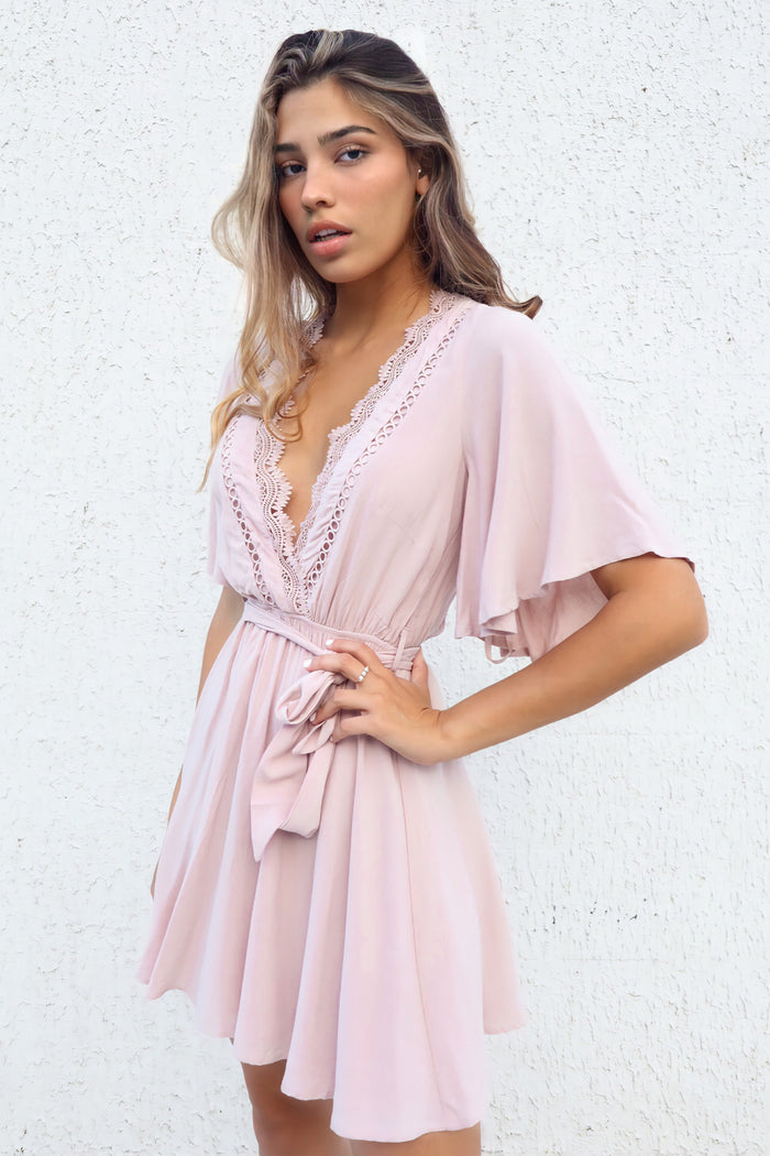 Maple Dress - Mocha Pink - Runway Goddess