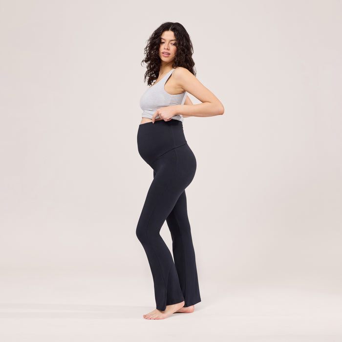 Maternity Lightweight Flare Leggings - Vintage Navy