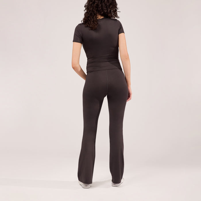 Maternity Ultimate Everyday Flare Leggings - Black Coffee