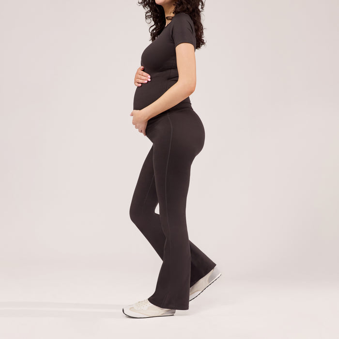 Maternity Ultimate Everyday Flare Leggings - Black Coffee