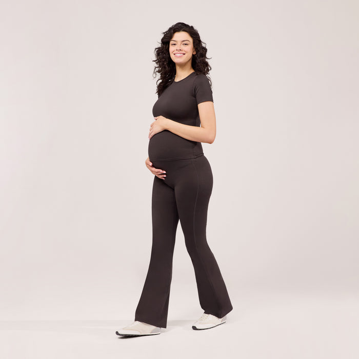 Maternity Ultimate Everyday Flare Leggings - Black Coffee