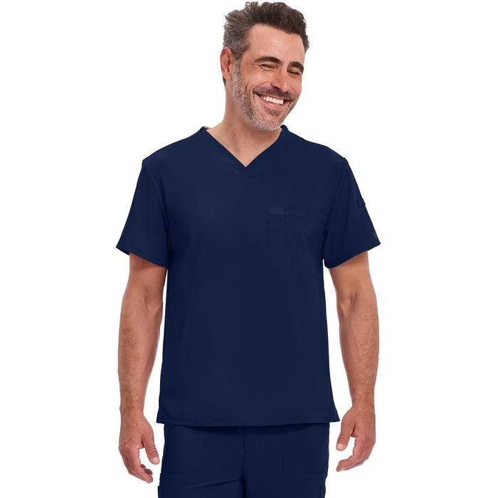 Men's EDS Essentials Tuckable V-Neck Scrub Top - Navy - 1