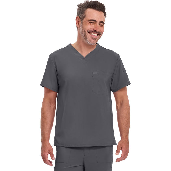 Men's EDS Essentials Tuckable V-Neck Scrub Top - Pewter - 1