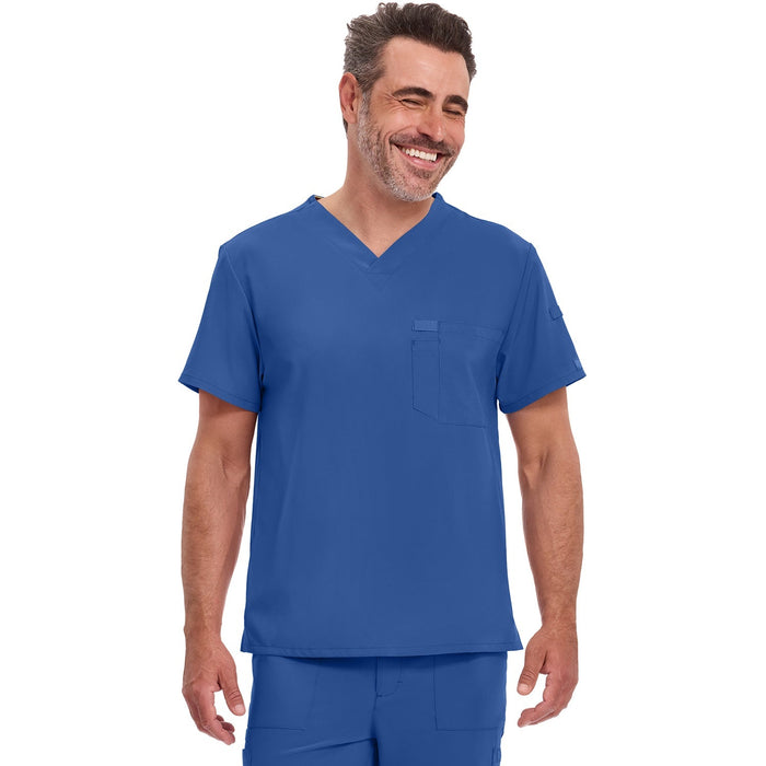 Men's EDS Essentials Tuckable V-Neck Scrub Top - Galaxy Blue - 1