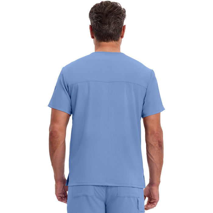 Men's EDS Essentials Tuckable V-Neck Scrub Top - Ciel - 2