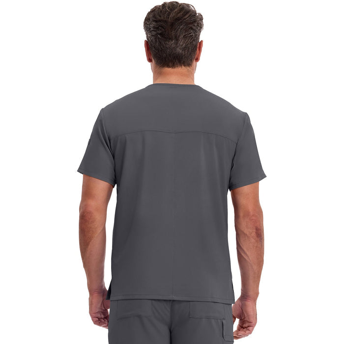 Men's EDS Essentials Tuckable V-Neck Scrub Top - Pewter - 2