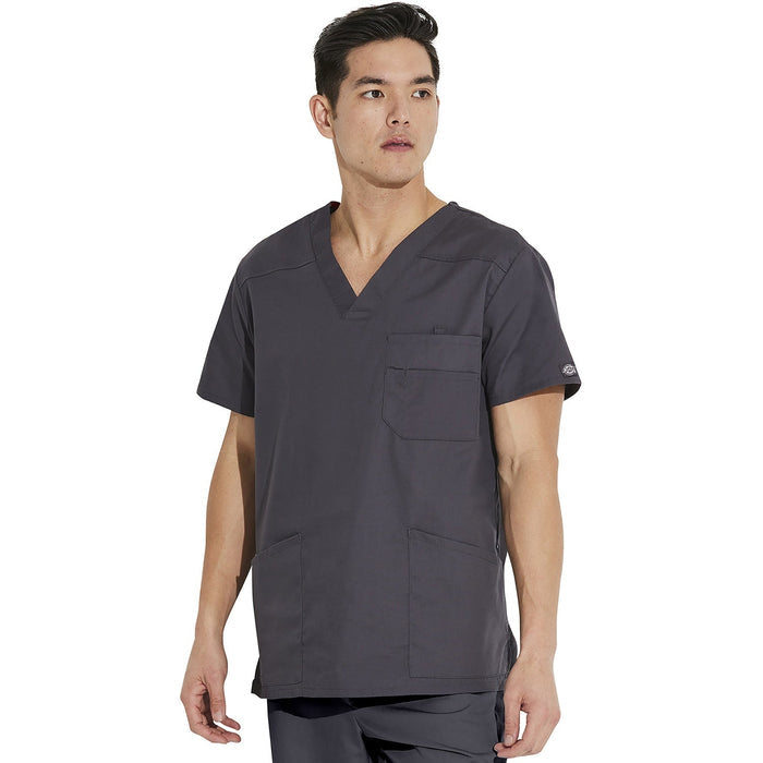 Men's EDS Signature V-Neck Scrub Top - Pewter - 1