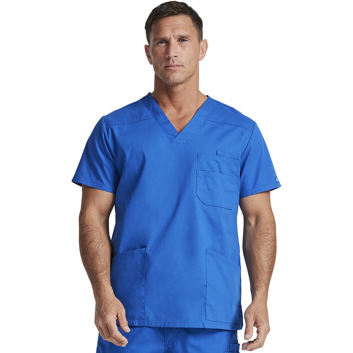 Men's EDS Signature V-Neck Scrub Top - Royal - 1