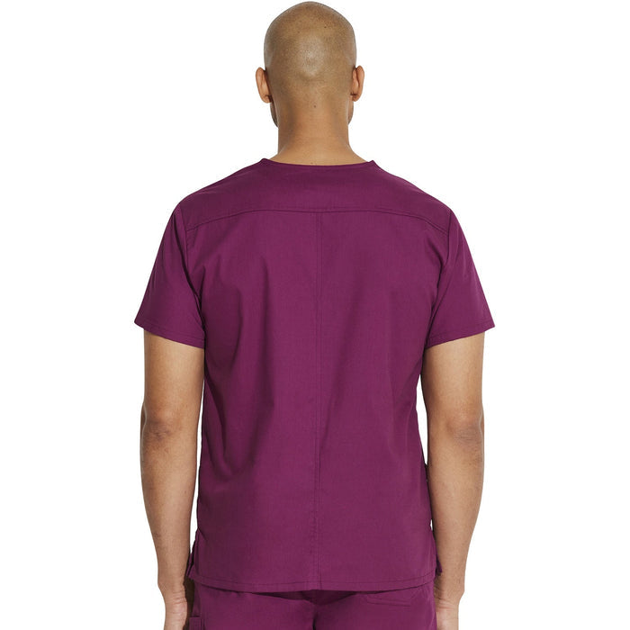 Men's EDS Signature V-Neck Scrub Top - Wine - 2