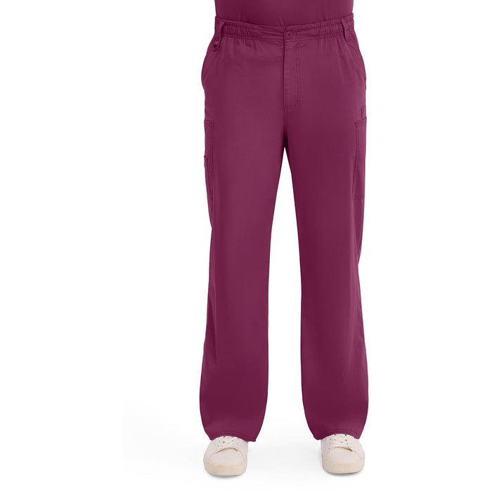 Men's EDS Signature Zip Fly Pull-On Scrub Pant - Wine - 1