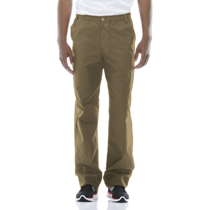 Men's EDS Signature Zip Fly Pull-On Scrub Pant - Dark Khaki - 1