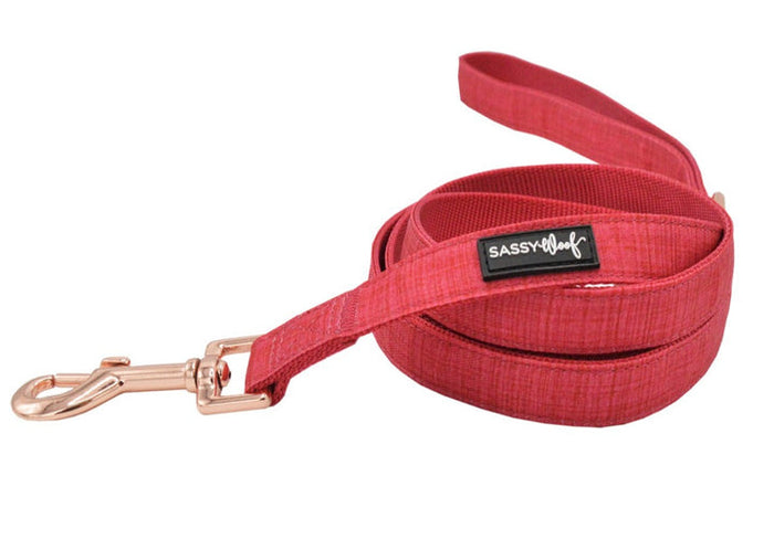 Merlot (red) fabric lead