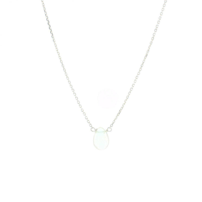Mila Necklace - Opal: Sterling Silver