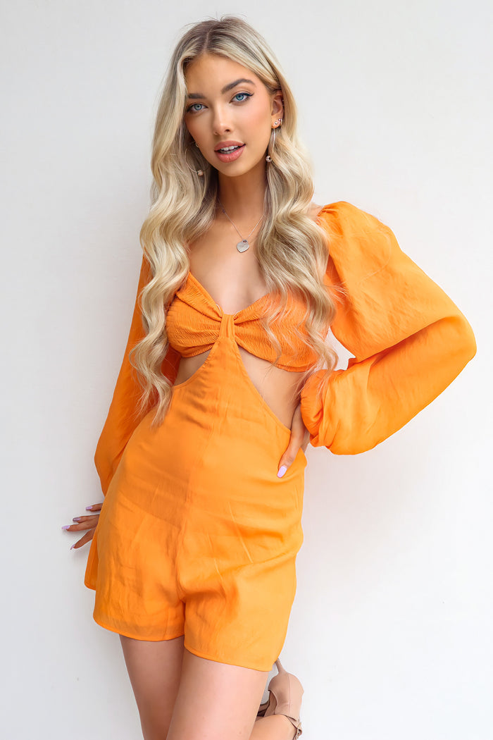 Mila Playsuit - Mango - Runway Goddess