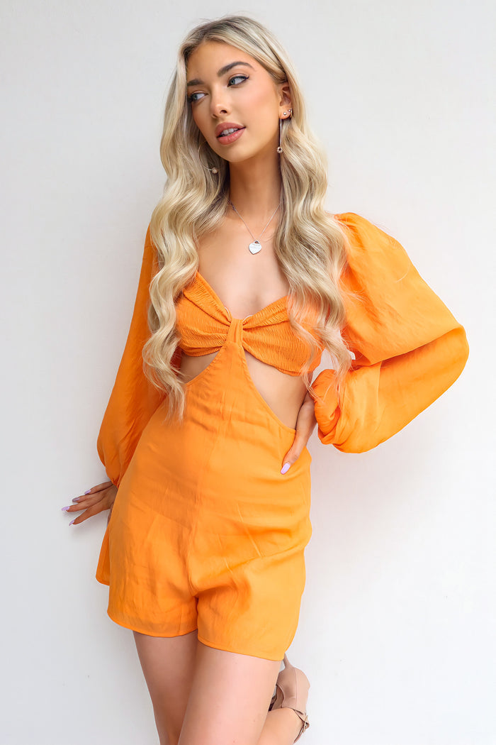 Mila Playsuit - Mango - Runway Goddess