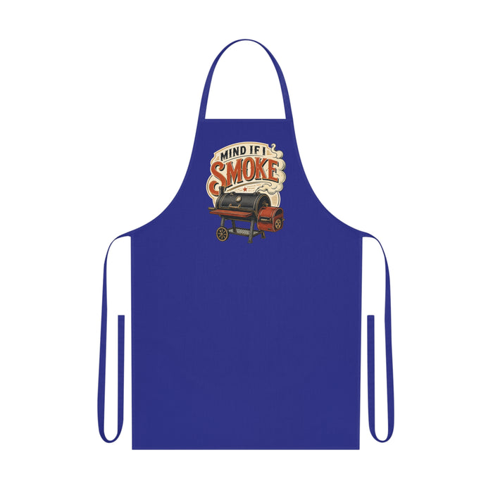 navy apron with pitmaster funny slogan