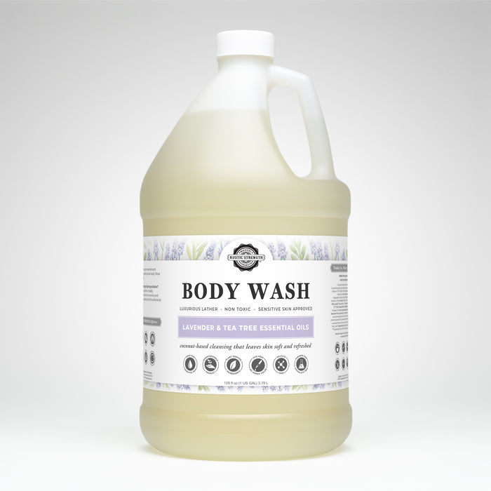Rustic Strength, Body Wash, 128oz Plastic, Lavender & Tea Tree
