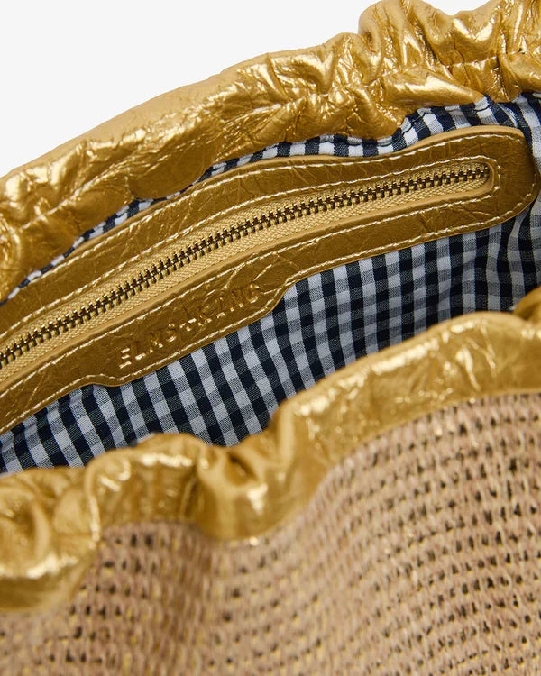 MONTY BAG in Gold Weave by Elms and King