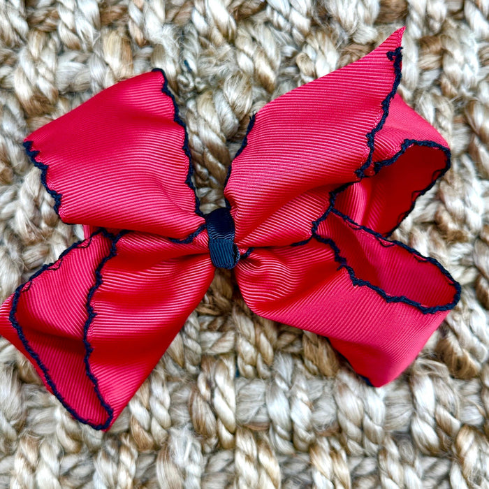 red grograin bow