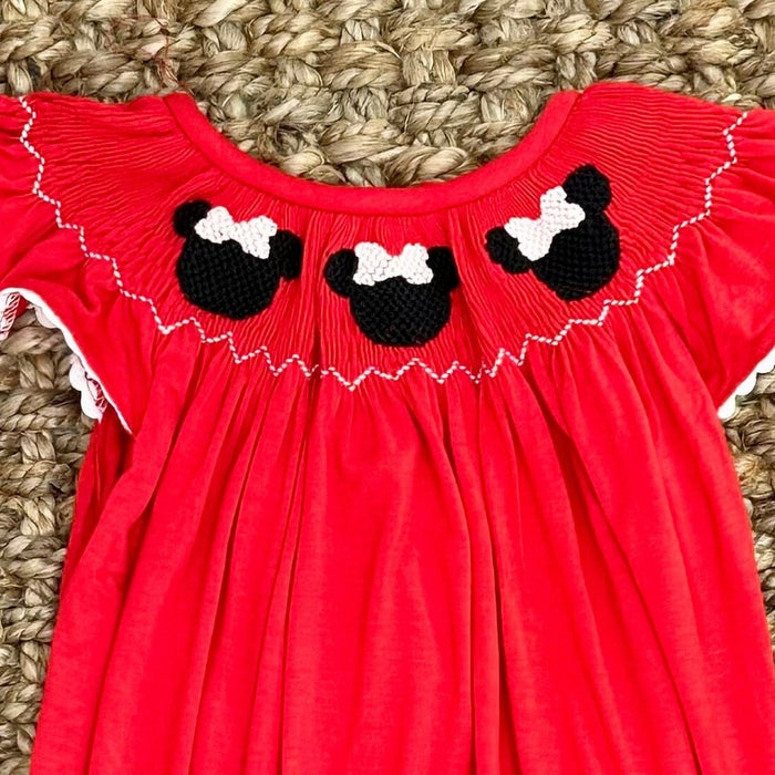 Mouse Ears Smocked Knit Romper