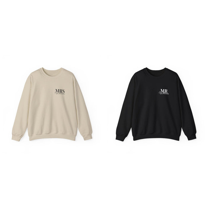 Mr & Mrs Personalised Couples Sweatshirt Set sweatshirt product image 1 from Beast and Beauty