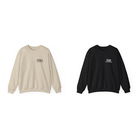 Mr & Mrs Personalised Couples Sweatshirt Set sweatshirt product image 1 from Beast and Beauty