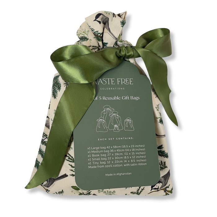 Waste Free Celebrations Nadarrach Pincons Reusable Gift Bag Set