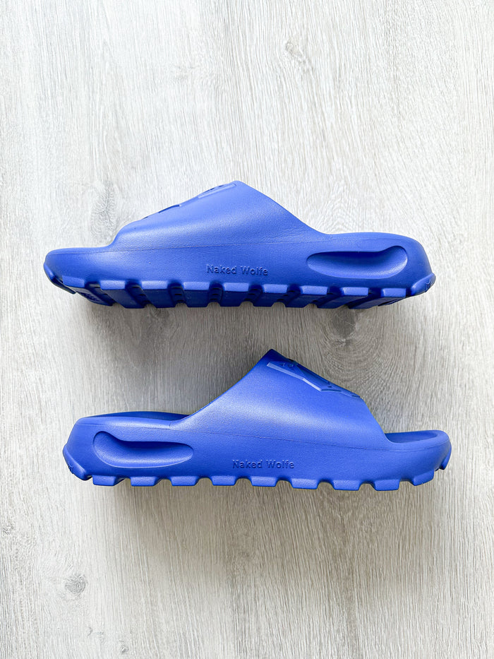 NAKED WOLFE Cobalt Blue Tommy Waterproof Sandals Slide - House Of Huntington