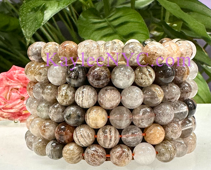 Natural Thousand Layer Phantom Quartz Stretch Bracelet