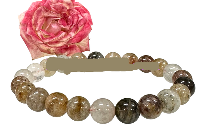 Natural Thousand Layer Phantom Quartz Stretch Bracelet