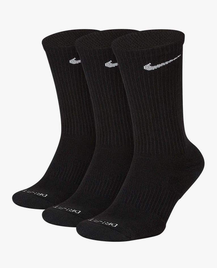 Nike 3 Pack Crew Socks Adult - Black