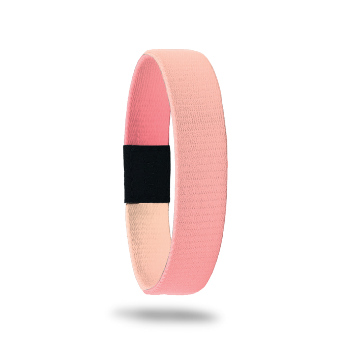 Product photo of outside design of no feeling is permanent with a pink to peach gradient
