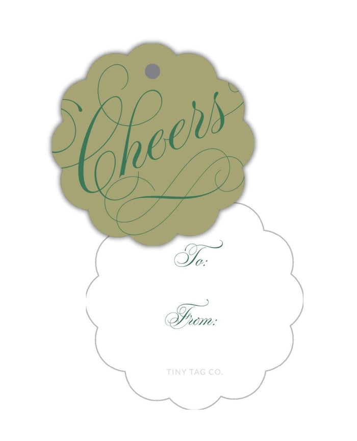 Non-Personalized Round Cheers {Chartreuse + Pine}