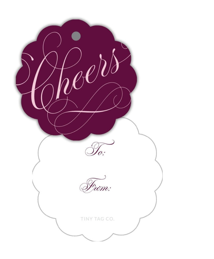 Non-Personalized Round Cheers {Cranberry + Blush}