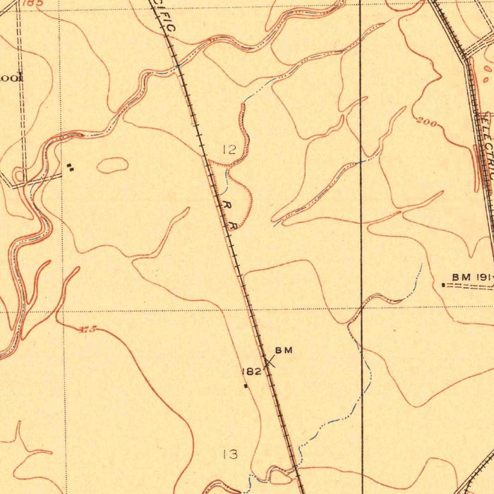 Old Map of Chico, California by USGS, 1912 – Durham, Feather River & Aguas Frias