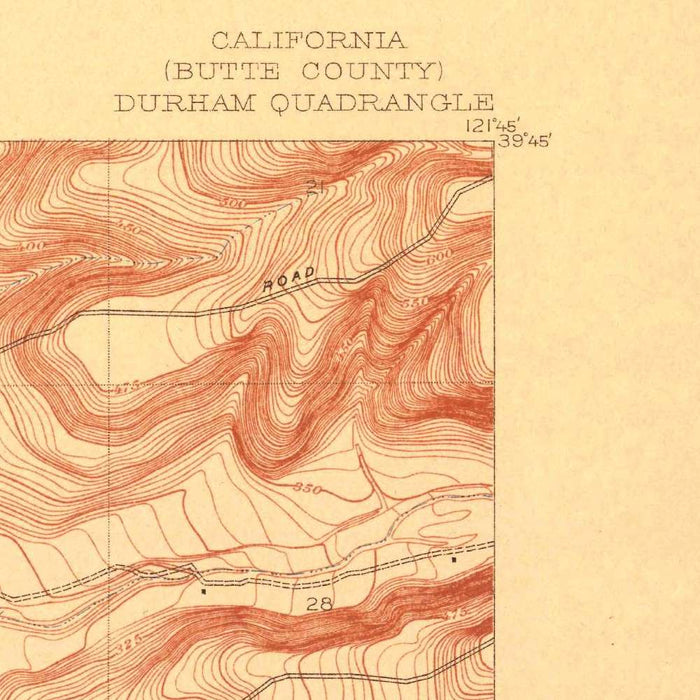Old Map of Chico, California by USGS, 1912 – Durham, Feather River & Aguas Frias