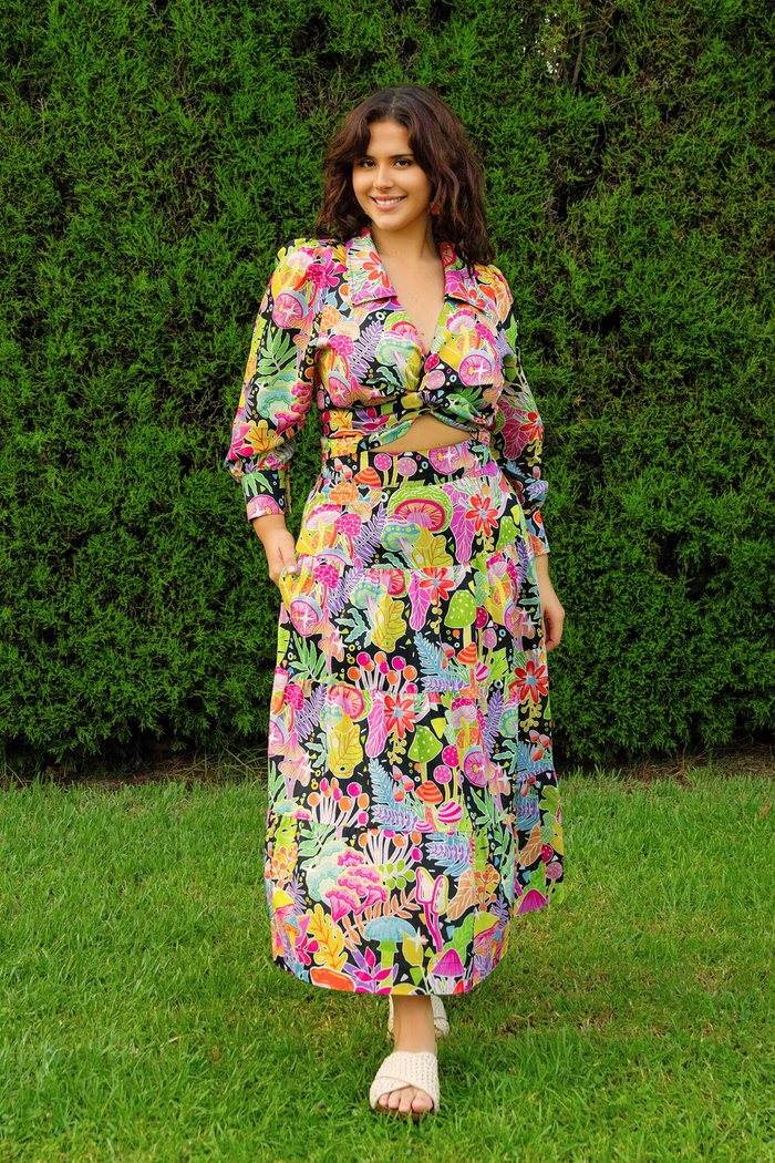Once Upon a Time Linen Cotton Maxi Skirt