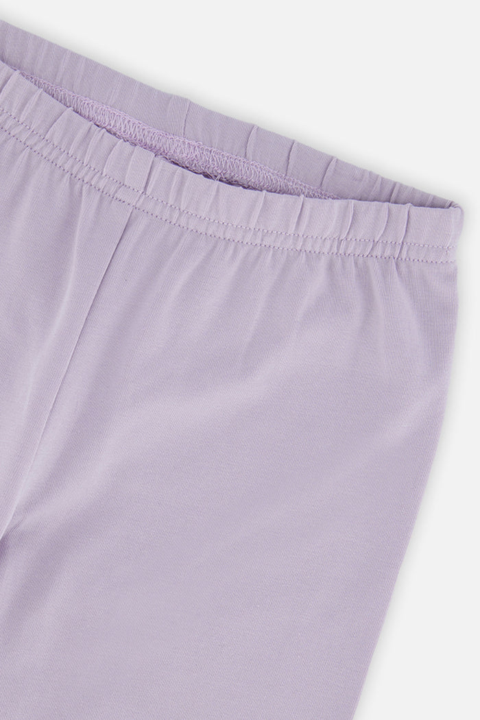 Deux par Deux girls' lavender organic cotton leggings, additional view