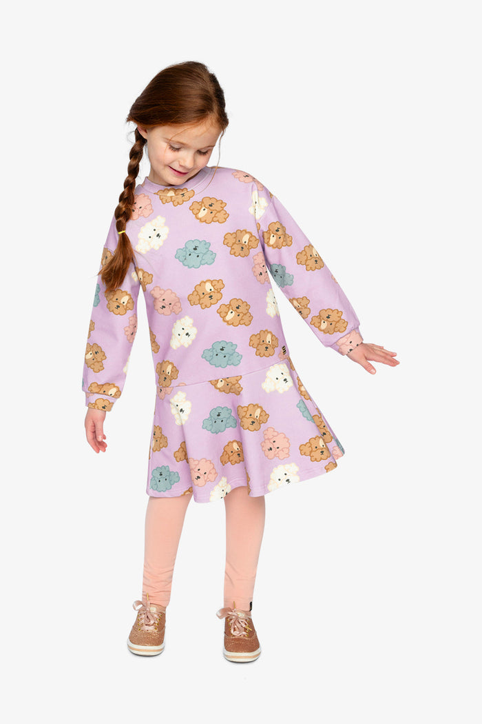 Deux par Deux girls' pink organic cotton leggings, full view