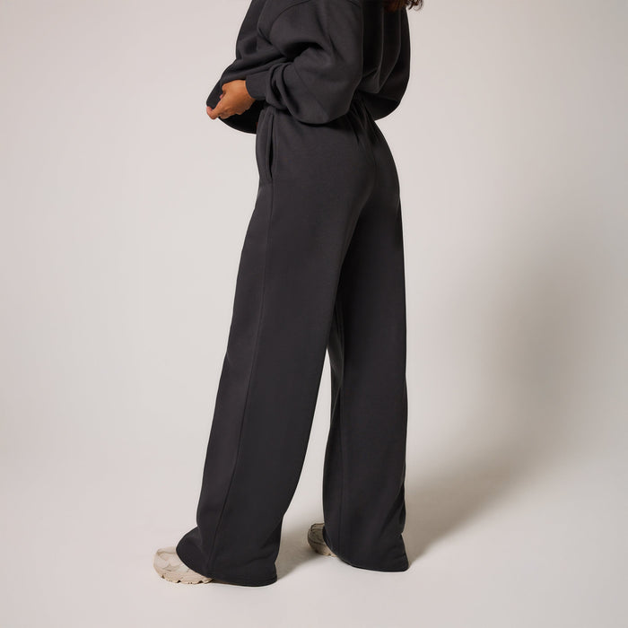 Organic Wide Leg Jogger - Shadow