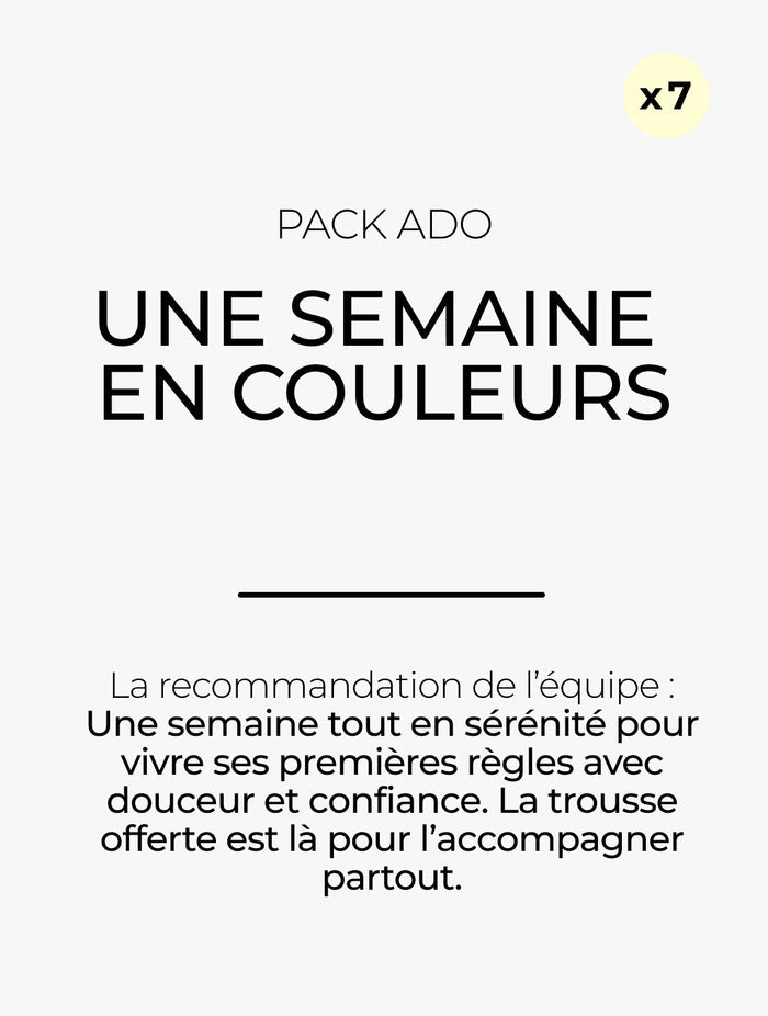 Pack Semainier Ado Flux Moyen à Abondant