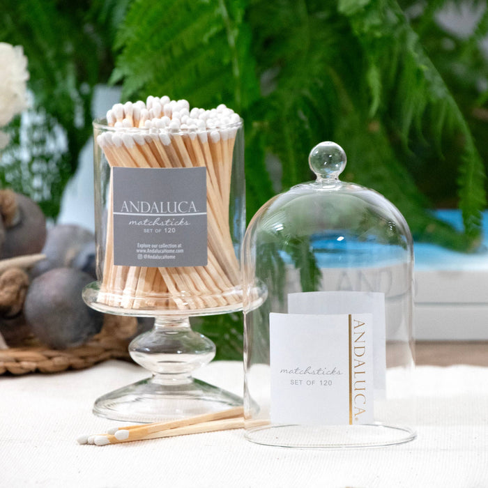 Pedestal Cloche with Matches