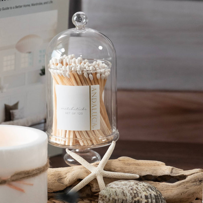 Pedestal Cloche with Matches