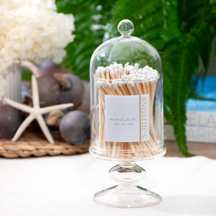 Pedestal Cloche with Matches